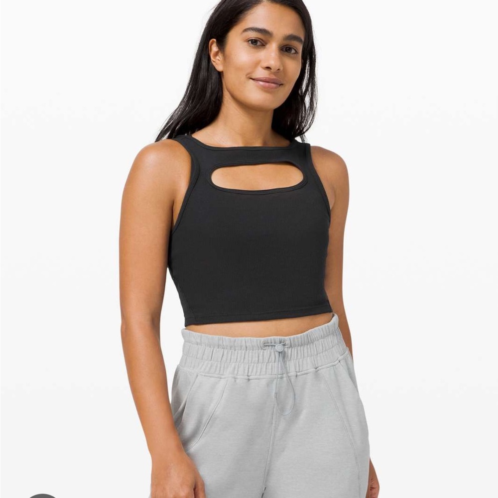 Lululemon Black Crop Tank